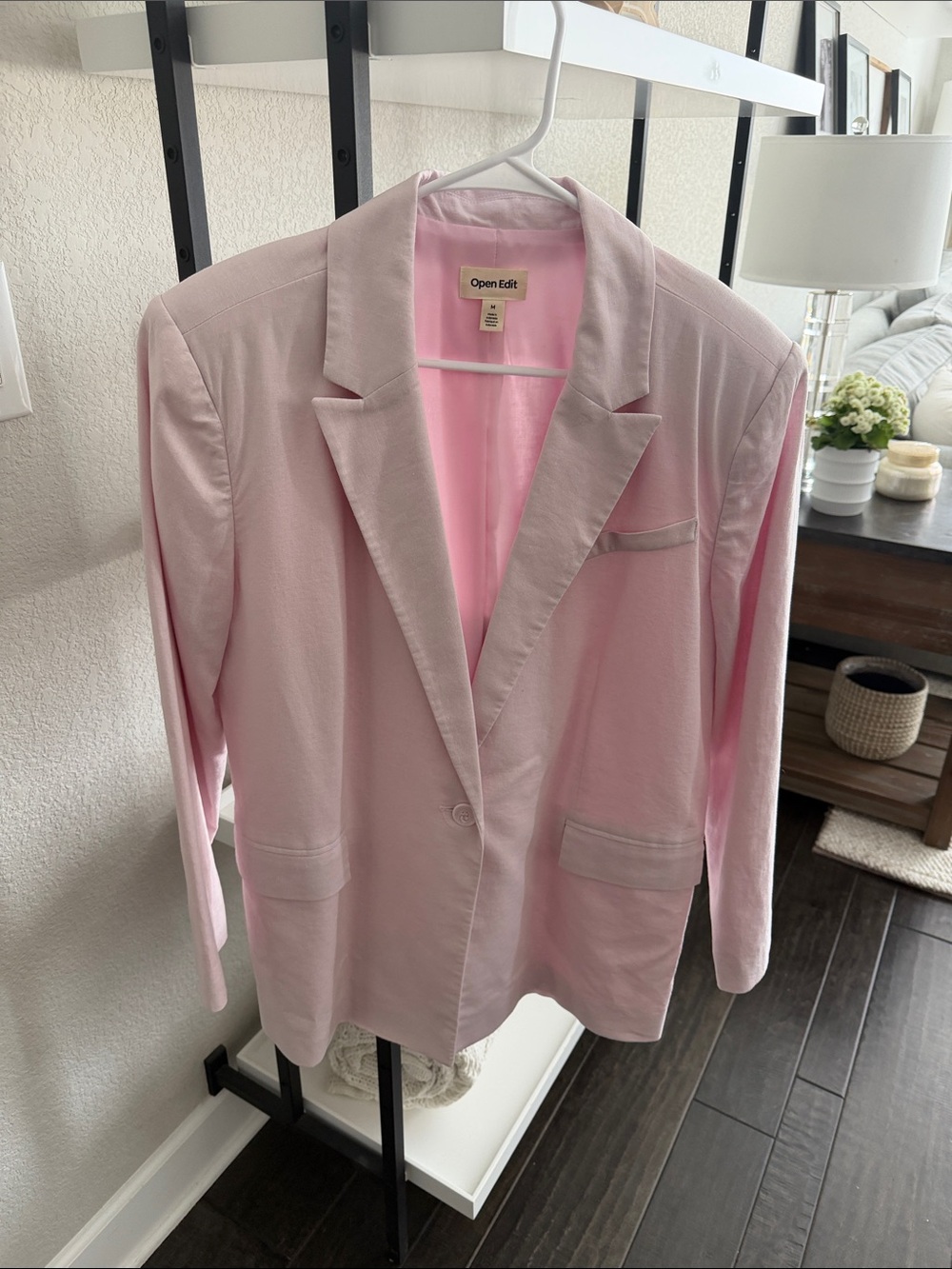 Open Edit Women's Pink Blazer Jacket